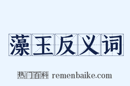 藻玉反义词是什么意思的图片